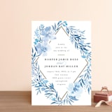 "Poetic Blue" - Wedding Invitations in Sky by Qing Ji - Front