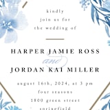 "Poetic Blue" - Wedding Invitations in Sky by Qing Ji - Detail