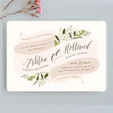 "Ribbonly" - Wedding Invitations in Blush by Jennifer Wick - Front