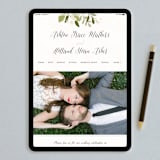 "Ribbonly" - Wedding Invitations in Blush by Jennifer Wick - FREE Wedding Website