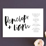 "Love Actually" - Wedding Invitations in Onyx by Design Lotus - Front