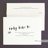 "Love Actually" - Wedding Invitations in Onyx by Design Lotus - FREE Recipient Addressing
