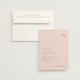 "Mod Initials" - Wedding Invitations in Rust by Genna Blackburn - Invitation with Envelope