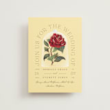 "Enchanted Rose from Disney's Beauty & The Beast" - Wedding Invitations in Mimosa by Leah Bisch - Front