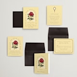 "Enchanted Rose from Disney's Beauty & The Beast" - Wedding Invitations in Mimosa by Leah Bisch - Invitation Suite
