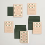 "Boardwalk" - Wedding Invitations in Peach by Baumbirdy - Invitation Suite