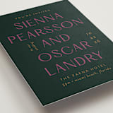 "Miami" - Wedding Invitations in Bird of Paradise by Ashley DeMeyere - Detail