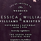 "Enchanting Plum" - Wedding Invitations in Deep Plum by Phrosné Barwood - Detail