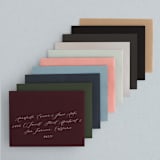 "Enchanting Plum" - Wedding Invitations in Deep Plum by Phrosné Barwood - Colored Envelopes Available