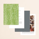 "Simple Sprigs" - Wedding Invitations in Fern by Erin Deegan - Back of Card Options