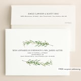 "Simple Sprigs" - Wedding Invitations in Fern by Erin Deegan - FREE Recipient Addressing