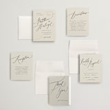 "Tilted Script" - Wedding Invitations in Ivory by Hannah Williams - Invitation Suite