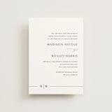 "Align" - Wedding Invitations in Cotton by Jennifer Postorino - Front