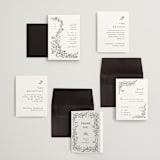 "Floral Cascade" - Wedding Invitations in Alpine by Pixel and Hank - Invitation Suite