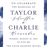 "Cornflower Wedding" - Wedding Invitations in Periwinkle by Chris Griffith - Detail