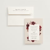 "Emyn" - Wedding Invitations in Burgundy by Itsy Belle Studio - Invitation with Envelope