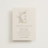 "Preserved Fall Botanicals" - Wedding Invitations in Linen by Erin Deegan - Front