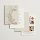 "Preserved Fall Botanicals" - Wedding Invitations in Linen by Erin Deegan - Back of Card Options