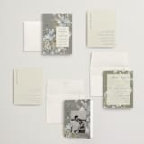 "Spring Dash" - Wedding Invitations in Pewter by Grace Kreinbrink - Invitation Suite
