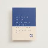 "two toned" - Wedding Invitations in Marseille Bleu by Deborah Chou - Front