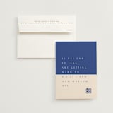 "two toned" - Wedding Invitations in Marseille Bleu by Deborah Chou - Invitation with Envelope
