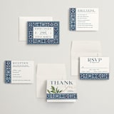 "Mediterranean Tiles" - Wedding Invitations in Ocean by GeekInk Design - Invitation Suite