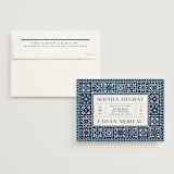 "Mediterranean Tiles" - Wedding Invitations in Ocean by GeekInk Design - Invitation with Envelope