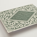 "Floral Diamond" - Wedding Invitations in Eucalyptus by Katharine Watson - Detail
