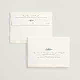 "Foliage Crest" - Wedding Invitations in Sky by Everett Paper Goods - FREE Recipient Addressing