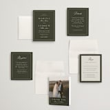 "refined" - Wedding Invitations in Deep Olive by Nicole Walsh - Invitation Suite
