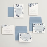 "Love Story" - Wedding Invitations in Indigo by Leah Bisch - Invitation Suite