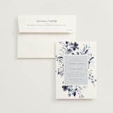 "Love Story" - Wedding Invitations in Indigo by Leah Bisch - Invitation with Envelope