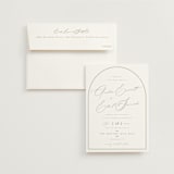 "Amelia" - Wedding Invitations in Olive by Kristie Kern - Invitation with Envelope