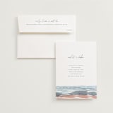 "waves" - Wedding Invitations in Beachy by Pixel and Hank - Invitation with Envelope