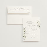 "Fleur" - Wedding Invitations in Lily by Everett Paper Goods - Invitation with Envelope