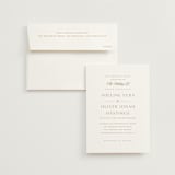 "Classic decorum" - Wedding Invitations in Golden by Stacey Meacham - Invitation with Envelope