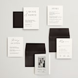"Contemporary" - Wedding Invitations in Cotton by Vanessa Doyle - Invitation Suite