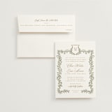 "Arbour" - Wedding Invitations in Lake by Leah Bisch - Invitation with Envelope