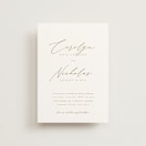 "Napa" - Wedding Invitations in Golden by Kelly Schmidt - Front