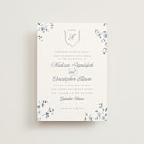 "Wildflower Corners" - Wedding Invitations in Bluebell by Everett Paper Goods - Front