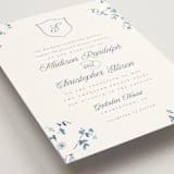 "Wildflower Corners" - Wedding Invitations in Bluebell by Everett Paper Goods - Detail