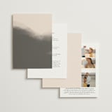 "Ink Blossoms" - Wedding Invitations in Red Tone by Ani Somi - Back of Card Options