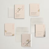 "Ink Blossoms" - Wedding Invitations in Red Tone by Ani Somi - Invitation Suite