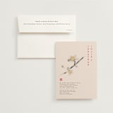 "Ink Blossoms" - Wedding Invitations in Red Tone by Ani Somi - Invitation with Envelope