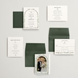 "Monogramed Arch" - Wedding Invitations in Mojito by Susan Moyal - Invitation Suite