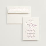 "Lavender Dreams" - Wedding Invitations in Lilac Dreams by Design Lotus - Invitation with Envelope