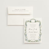 "Hydrangea Vine" - Wedding Invitations in Coastal by Susan Moyal - Invitation with Envelope