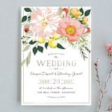 "Spring Blooms" - Wedding Invitations in Blush by Susan Moyal - Front