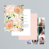 "Spring Blooms" - Wedding Invitations in Blush by Susan Moyal - Back of Card Options