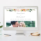 "Spring Blooms" - Wedding Invitations in Blush by Susan Moyal - FREE Wedding Website